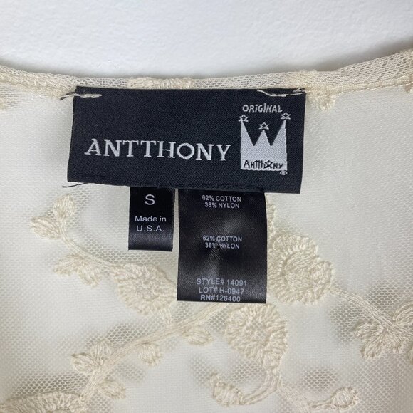 Anthony Original Cream Lace Top with Clasp - Size S - Picture 6 of 6